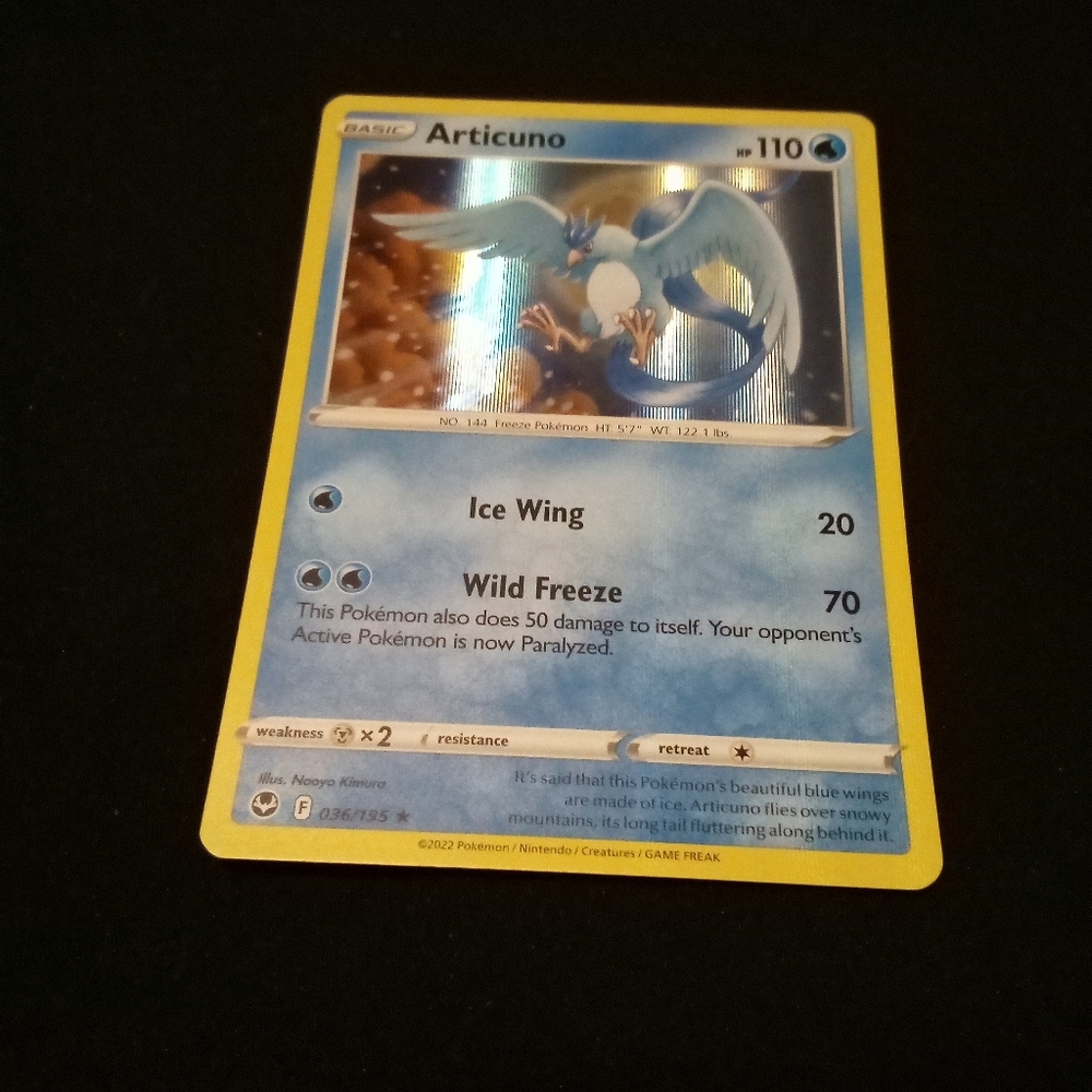 Pokemon Articuno 036/195 Silver Tempest Rare Holo